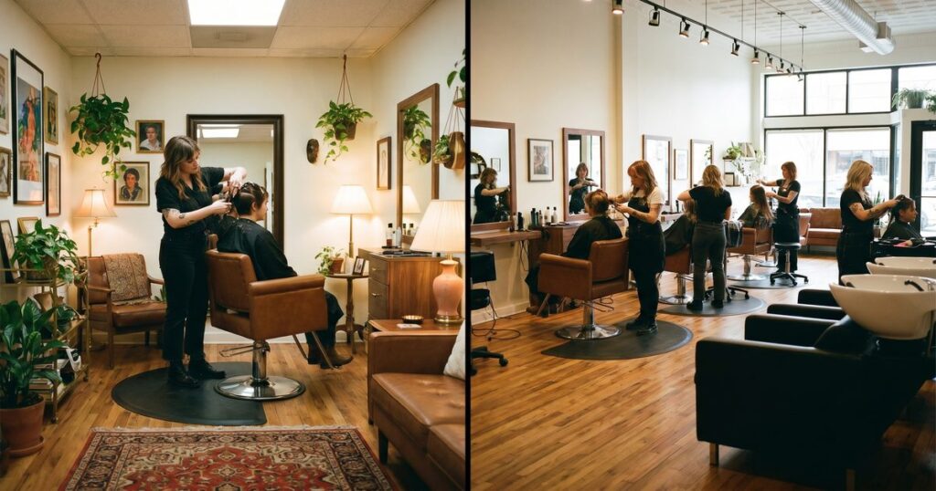 Salon suite vs booth rental